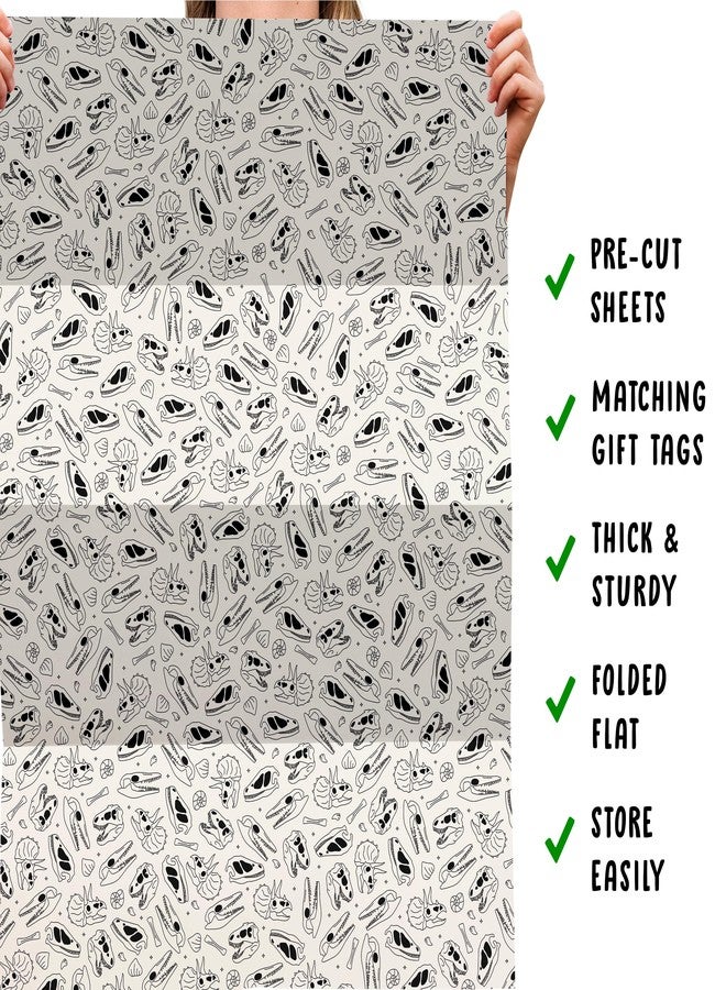 CENTRAL 23 Boy Wrapping Paper - 6 Sheets of Birthday Gift Wrap and Tags - Dinosaur Wrapping Paper - For Baby Shower, Christening, Valentines Day - For Kids Girls Him Her - Recyclable - Image 5